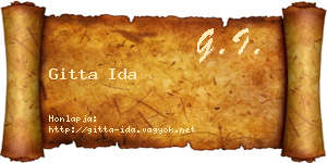 Gitta Ida névjegykártya