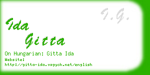 ida gitta business card